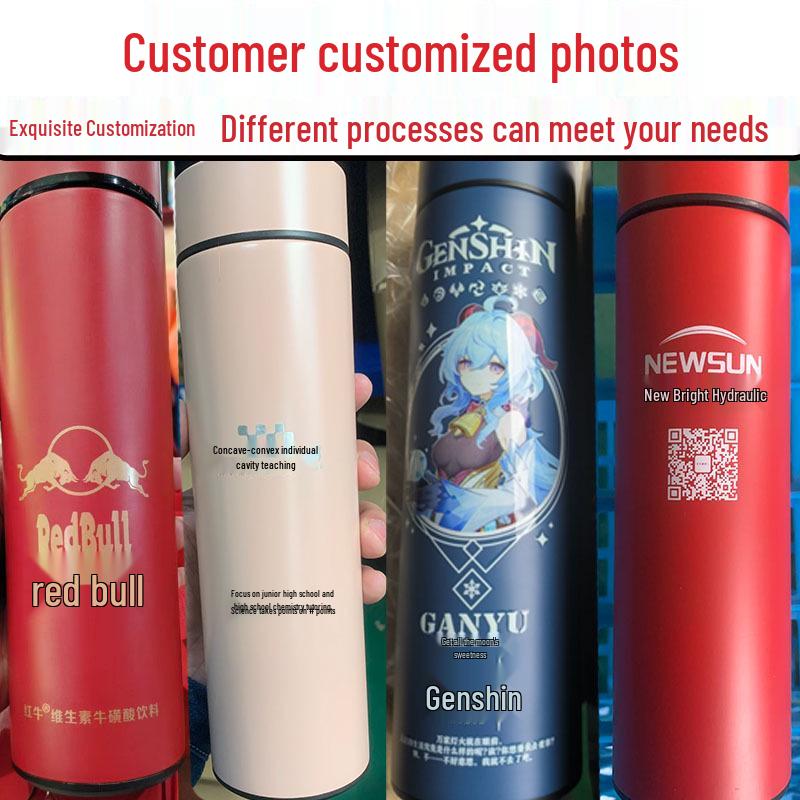 Умный дисплей температуры Изолированная чашка из нержавеющей стали с логотипом на заказ