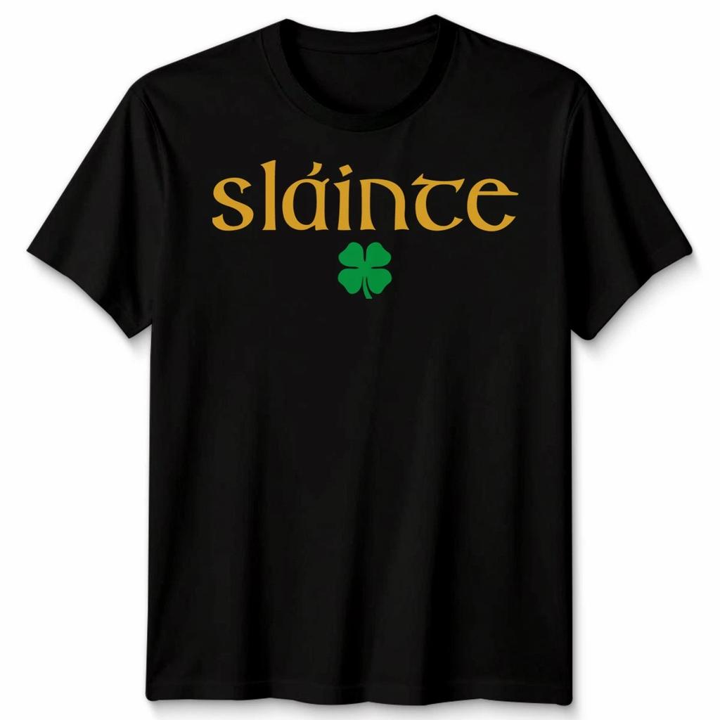 St Patricks Day Slainte Irish Shamrock Ireland Green Lucky Unisex Tshirt