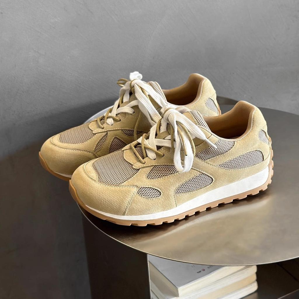 Кожаные кроссовки Форрест Гамп на шнуровке, спортивная и повседневная обувь на плоской подошве, новинка весны 2025 года, ретро, сетчатые, дышащие, женские кроссовки