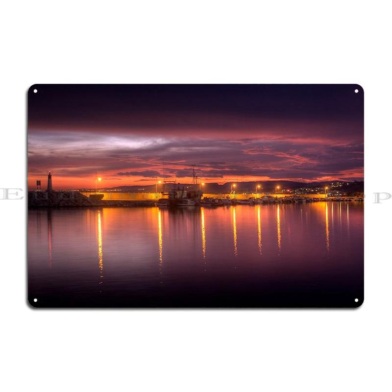 La Ciotat Shipyard Industrial View Roberta Split Harbour Twylight Metal Plaque Mural Wall Decor Kitchen Designs Tin Sign Poster