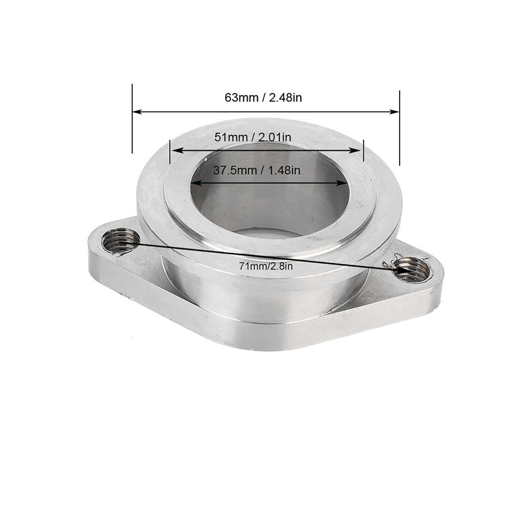 Универсальный адаптер фланца V-band от 1,5 дюйма до 1,7 дюйма из нержавеющей стали для вестгейта MV R