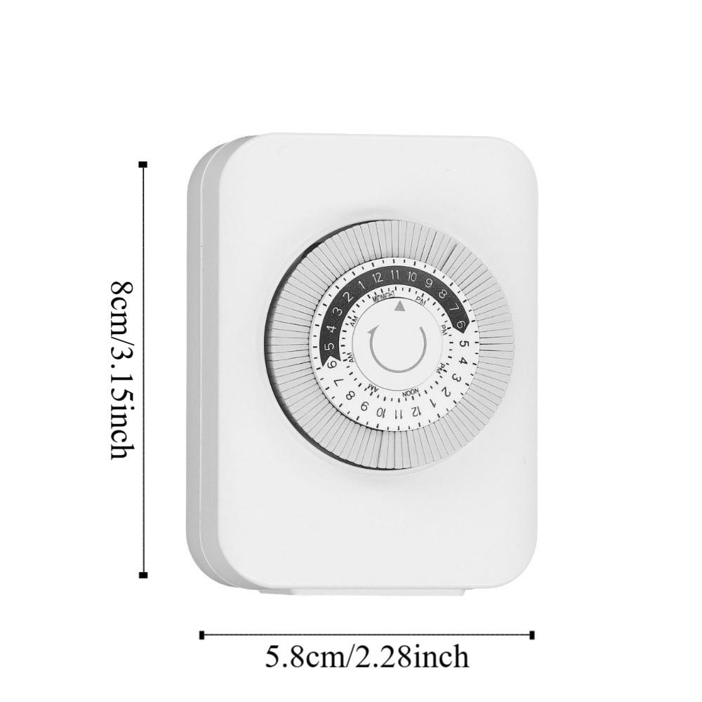US Standard Timer Socket Mechanical Time Control Plug Convenient Power Outlet Kitchen Use