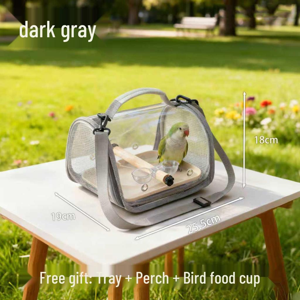 Складной кросс-боди рюкзак для попугаев - Прозрачная дорожная клетка для корелл и мелких питомцев