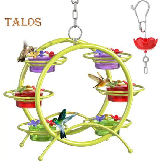 Кормушка для колибри для улицы, герметичная конструкция колеса, кормушка Bilds с портами для кормления, защищенными от муравьев и пчел, для декора сада на заднем дворе
