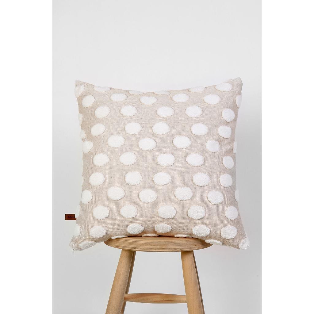 Bohemian Special Design Punch Pattern Decorative Rectangular Throw Pillow Case Point Ecru