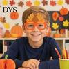 Cute Thanksgiving Gift for Parties Turkey Glasses, Funny Harvest Party Eyewear Kids Festive Orange Holiday Decorations Adults, Felt Pumpkin
