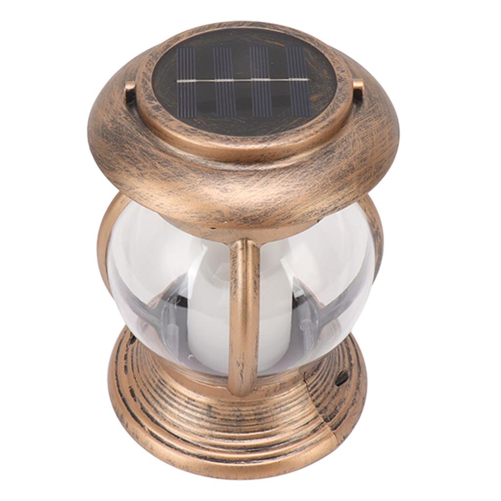 Brass Color Courtyard Solar Powered Hanging Lantern Light IP44 Waterproof Garden LED Lantern Lamp
