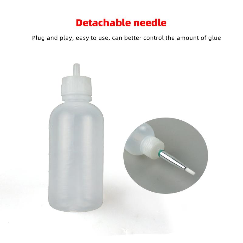 New Condition Glue Brush Set with Brush Needle Liquid Oil Brush Glue Bottle Dispensing Needle Tips