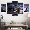 5 Pieces Game Painting Rocket League Poster Car Oil Painting On Canvas Wall Cover Murals Home Decor Frame Artwork