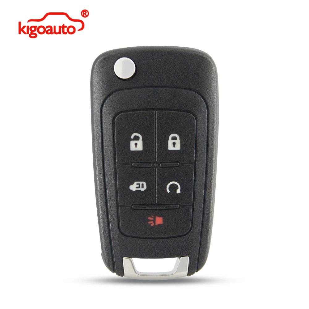 kigoauto Remote Key Case Shell 5 Button Flip Key Fob Replacement Case for Buick LaCrosse GL8 Chevrolet Volt 2010-2015