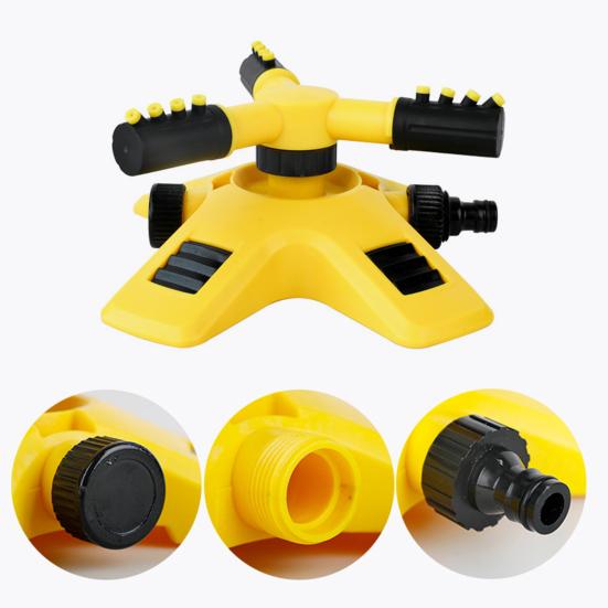Automatic Lawn Sprinkler 3-Arm Adjustable 360-Degree Rotating Garden Sprinkler Water Sprinkler Garden