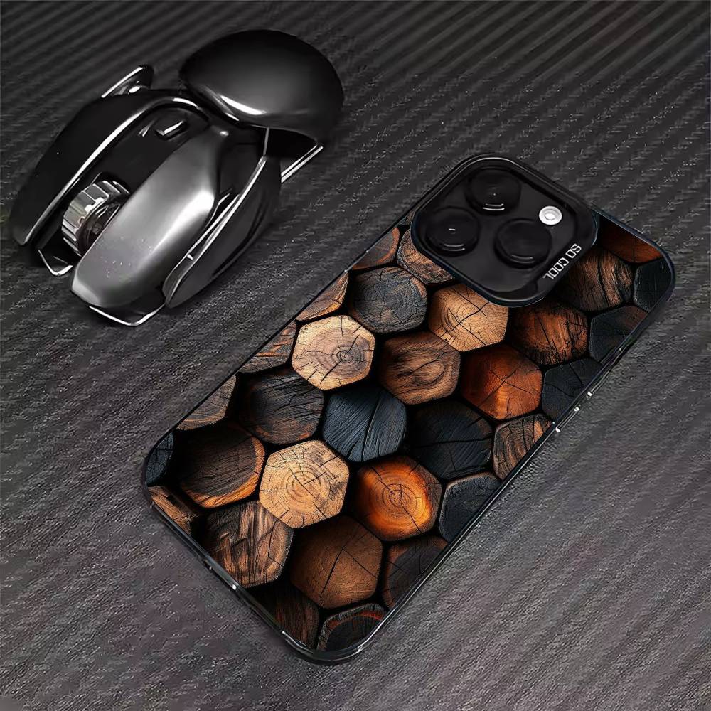 Чехол для телефона из натурального дерева для iPhone 17 16 15 14 13 12 11 Pro Max XS Max 7 8 Plus Ударопрочный силиконовый матовый чехол