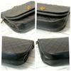 CHANEL Matelasse  Quilted Chain Shoulder Bag  Lambskin, Double Flap, Black, Turn-lock, Gold-tone Hardware