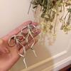 Bowknot Pendant Studs Earrings Butterfly Knot Earwears Ornament for Daily Wear