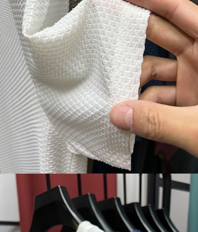 Мужская летняя футболка Ice Silk Mesh - дышащая, с короткими рукавами, высококачественный круглый вырез