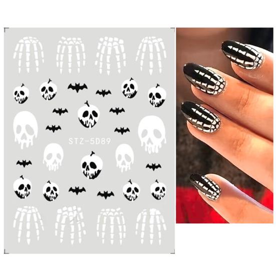 1 Sheet Nail Wing 5D Eye Halloween Dark Devil's Stickers Sky Safe Stunning Nail