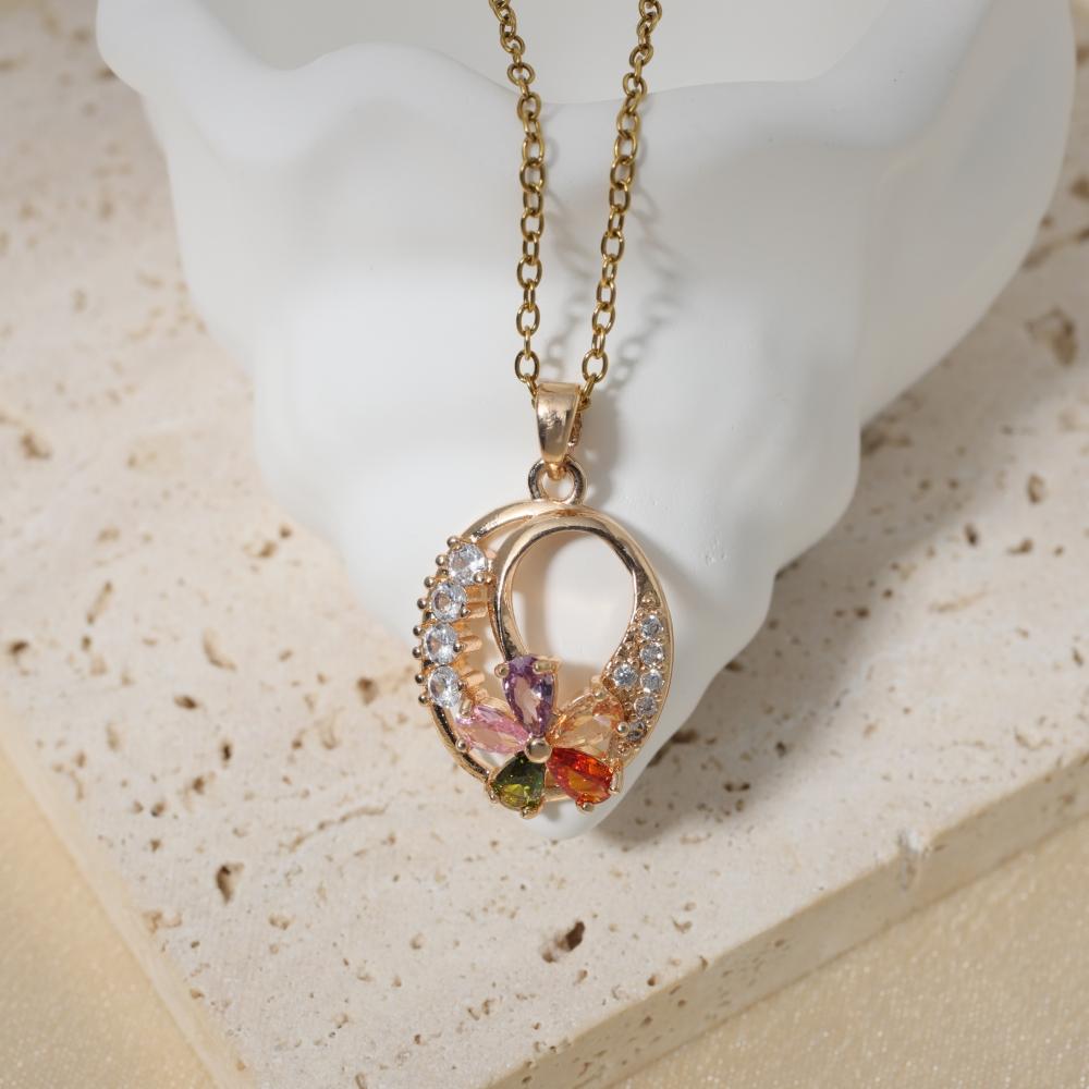 Простые подвески в виде ракушек/крыльев для женщин, ожерелье с цирконами, свадебные украшения, аксессуары