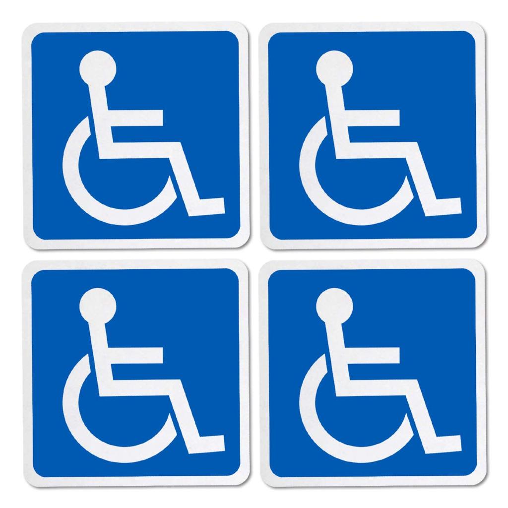 Disabled Facilities International Symbol Sticker High Weatherproof & Heavy Duty & Strong Adhesive, Outdoor