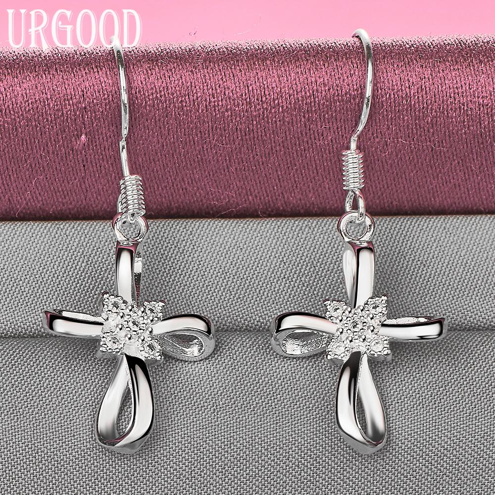 Серьги из стерлингового серебра 925 пробы с цирконами ААА, свадебные украшения