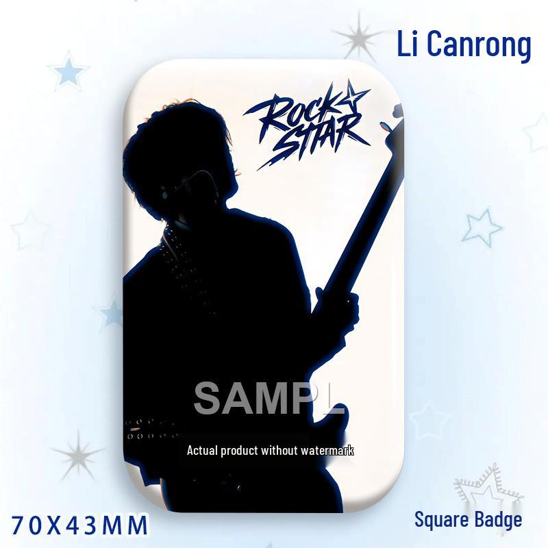 Li Canrong Concert Star Badge Laser Sticker Brooch Ornament