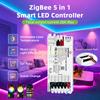 WW/CW RGB RGBW Strips Works with APP Control DC12-24V Smart ZigBee3.0 LED Controllers 5-in-1/3-in-1/RGBCCT LED Controller Dimmer