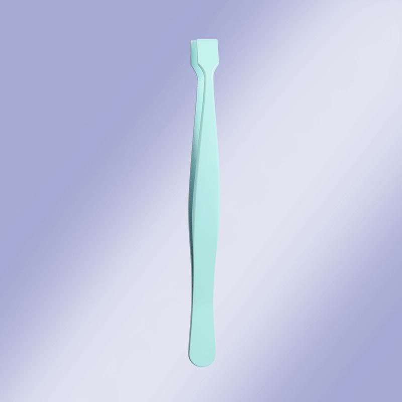 Flat Head Tweezers Stainless Steel Eyelash Grafting Tweezers False Eyelash Tweezers Light Weight For Beauty Salon Novice Use