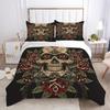 3D Skull Printing Duvet Cover Set Twin Size Microfiber Bedding Set Fashion High Ranking Cool Bedroom Decor