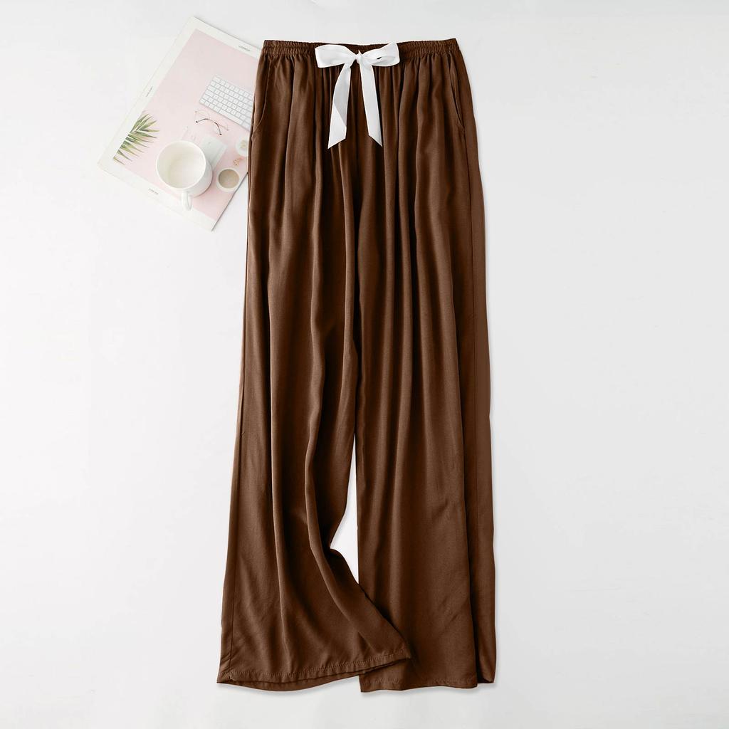 Women's Casual Fashion Sleep Pants Loungewear Pants Wearable As Outerwear High-Waisted Pants