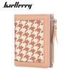 Baellerry Women Fashion Short Wallets Classic Design Bifold Wallet Zipper Hasp Card Holder Coin Purse