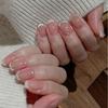 Французский кошачий глаз темперамент белый, короткий, чистый ручной работы ноготь, готовый продукт оптовая продажа нейл-арт, съемный накладной ноготь