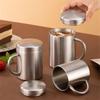 200/300ML Portable Thermal Coffee Mugs with Lid Stainless Steel Outdoor Camping Tumbler Reusable Tea Water Cup Office Drinkware