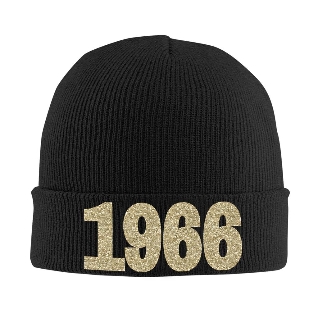 Men Women Knit Cuff Beanie Born in 1966 vintage age 60 years old 60th birthday Winter Warm Knitted Caps  Beanies Skullies