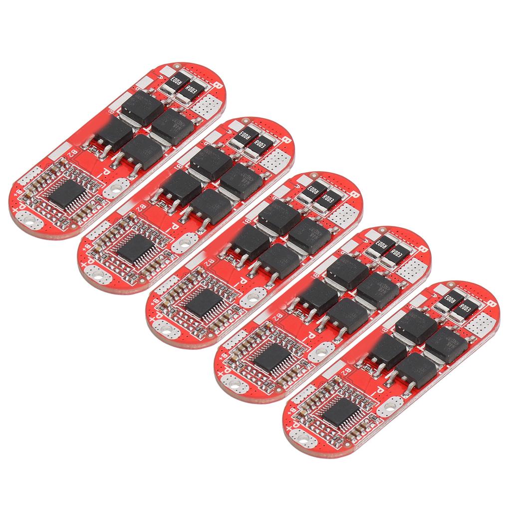 5Pcs Lithium Battery Protection Board Charge Discharge Module 1‑5S 3.7V 20A for Ternary Cell