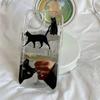Ins Корея милый мультфильм 3d черный кот прозрачный чехол для телефона для Iphone 13 12 11 Pro Xs Max X Xr прозрачная противоударная мягкая задняя крышка