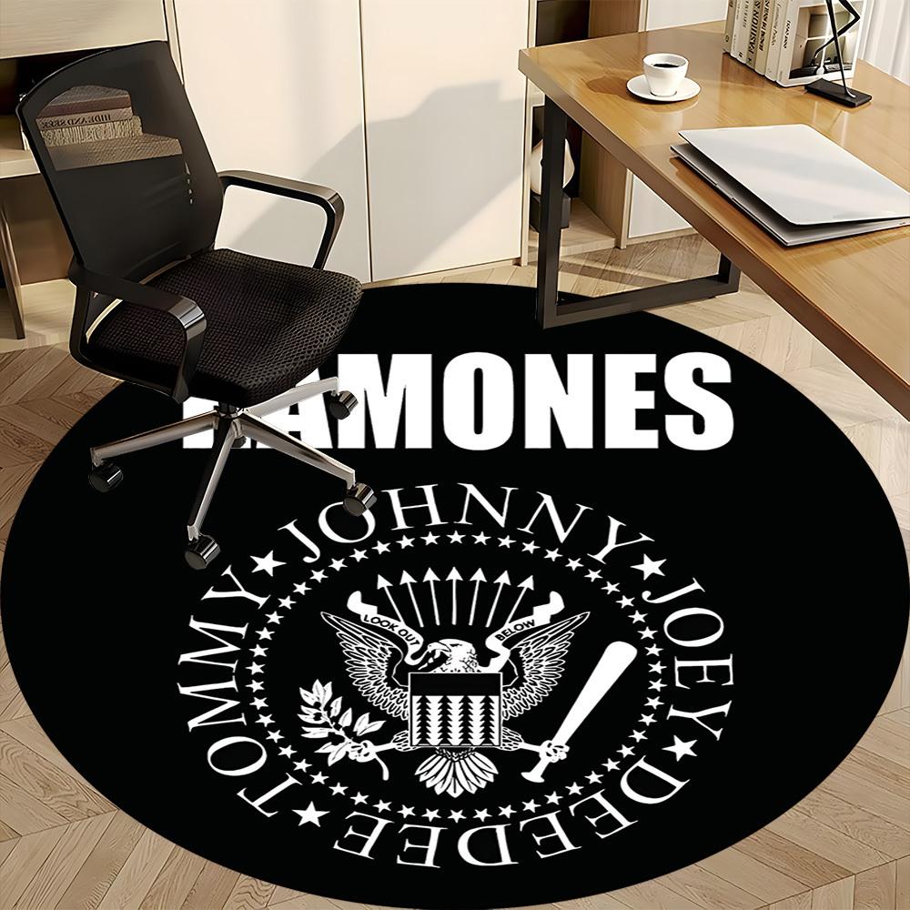 Ramones Emblem Office Round Area Rug, Under Office Chairs Bedroom Living Room Home Decor, a1022373