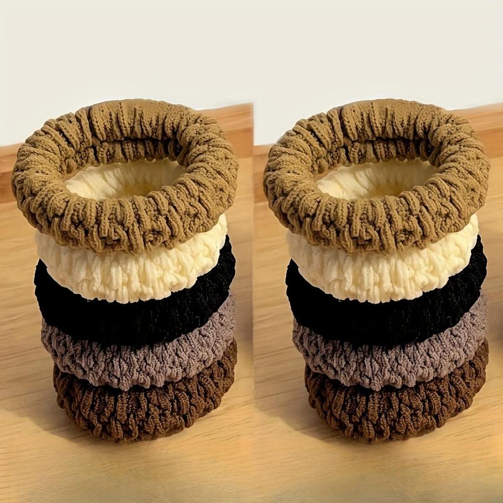 Резинки для волос, Высокоэластичные Прочные Резинки-скранчи для волос - Бесшовные, Толстой вязки, Держатели для хвоста разных цветов