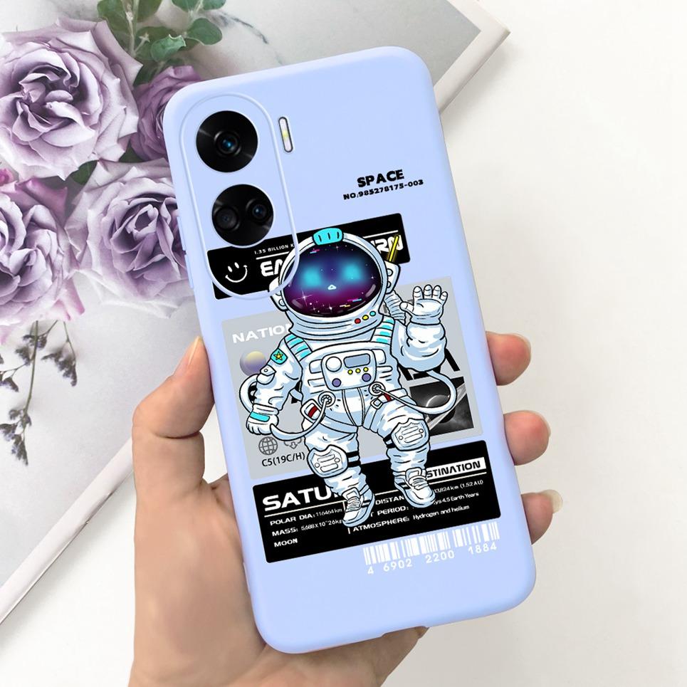 Для чехла Funda Honor 90 Lite Honor 100 Pro Honor100 5G Задняя крышка Узор Астронавт Корова Чехол Мягкий силикон Huawei Honor90 Lite