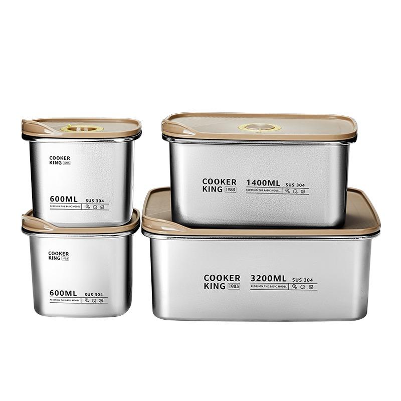 COOKER KING Контейнер для хранения продуктов Нержавеющая сталь Кемпинг Ланч-бокс для фруктов Бенто-бокс Холодильник Морозильник Герметичный контейнер для хранения