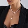 Accessories, Mix And Match Imitation Pearl Beaded Necklace Women, Valentine'S Day Love Pendant Clavicle Necklace