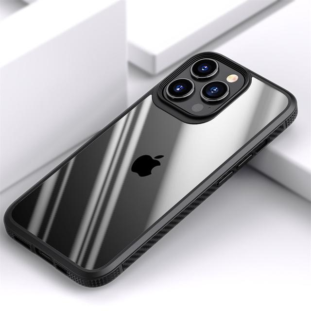 Противоударный официальный защитный чехол для Iphone 14 13 12 11 Pro Max Iphone13 Mini X Xs Xr 14pro 14max Hd с прозрачной рамкой из углеродного волокна