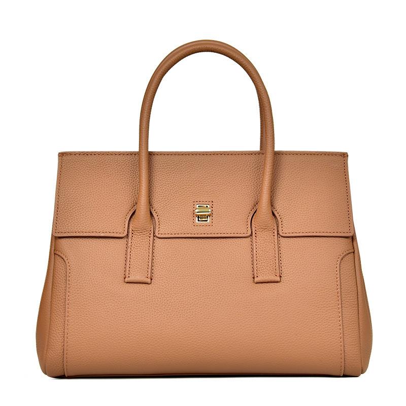 Женская сумка из натуральной кожи, женская, новинка 2025 года, высококачественный стиль, верхний слой из коровьей кожи, модная сумка через плечо большой емкости для поездок на работу