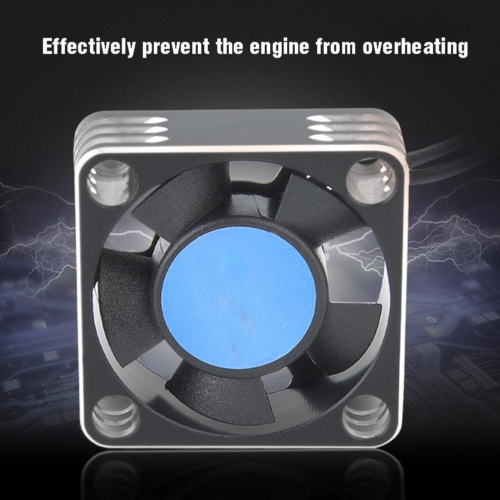 Metal 504 Motor ESC Cooling Fan Heat Sink RC Car Accessory Upgrade Parts (Orange Black)