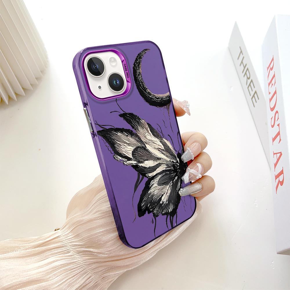 Модный красочный серебристый двусторонний чехол для телефона, мягкий край, жесткий чехол, полная защита, противоударный чехол для телефона для Samsung A16 A55 Xiaomi Redmi 14C Poco C75