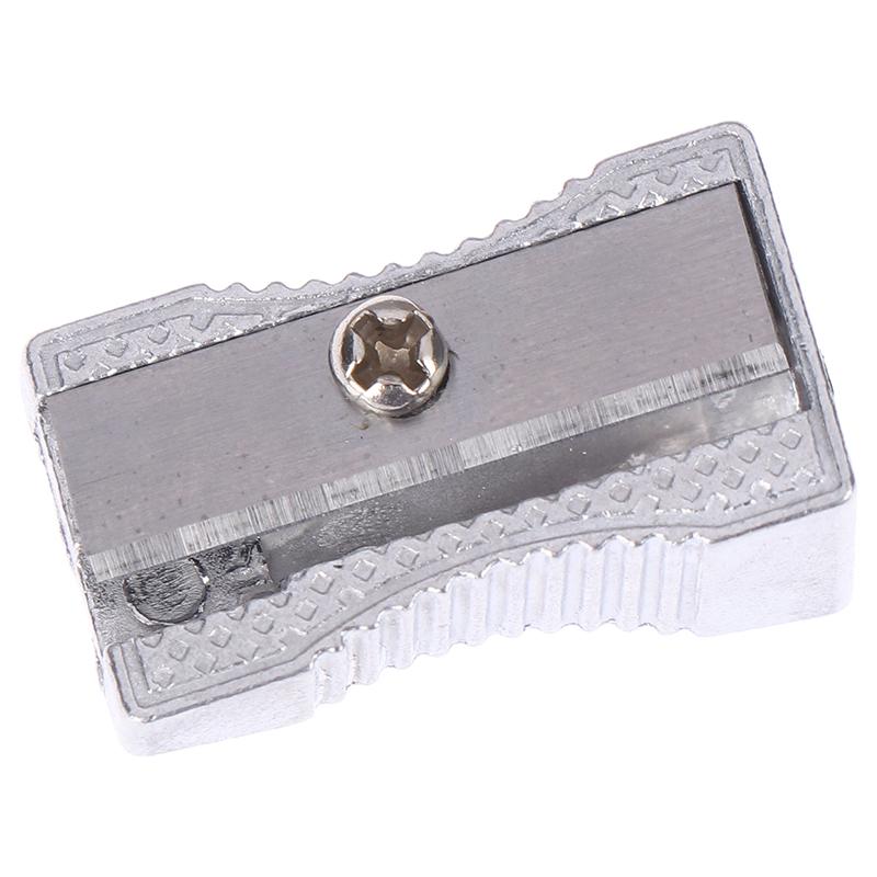 Точилка для карандашей со скошенной кромкой, практичные канцелярские принадлежности из алюминиевого сплава с одним отверстием