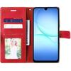 Protective Case - BOOLING - for Samsung Galaxy A17 4G/5G - Shockproof Red Leather Effect - 2 Screens