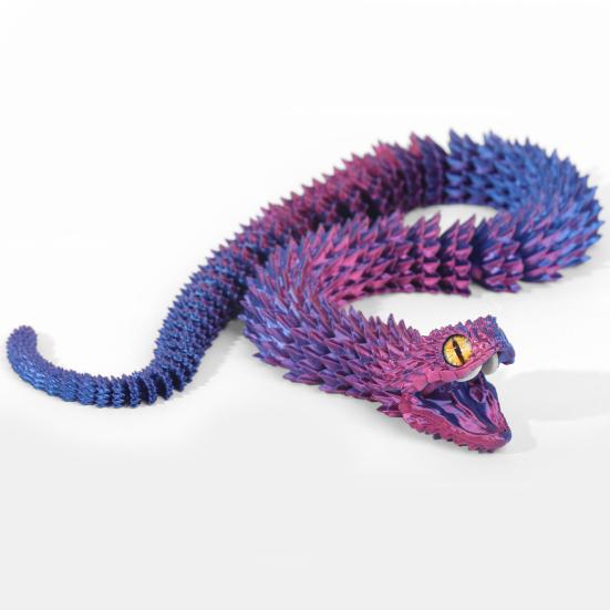 3D-печатная шарнирная змея, гибкая змея, украшение с зубами, игрушка для снятия стресса с домашнего питомца, декор для домашнего офиса