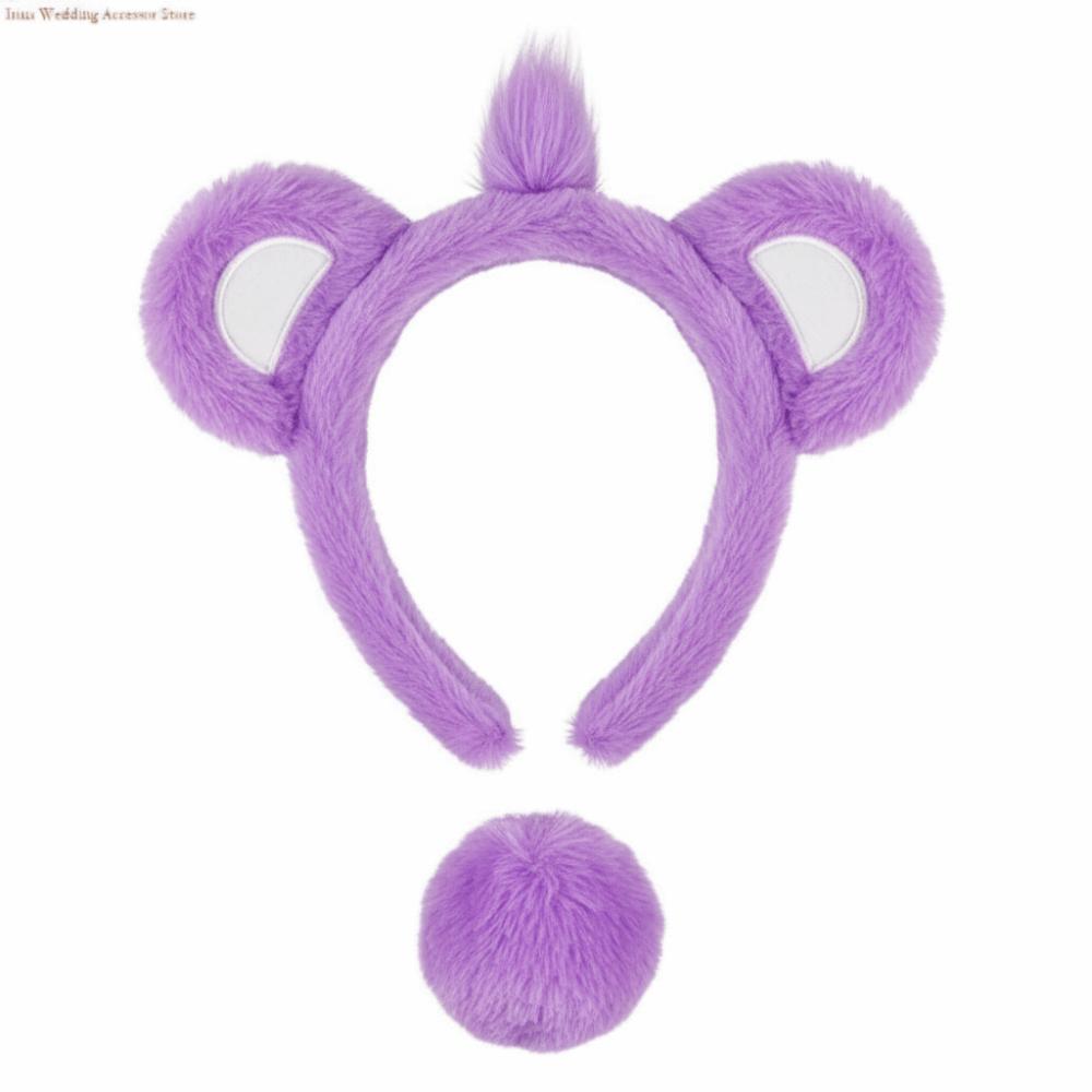 Animal Ear Plush Animal Headband Soft Fuzzy Texture Cartoon Hair Hoop Makeup Application