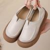 Модные Новые Балетки из Натуральной Кожи Женские Туфли для Вождения 2025 Весенние Лоферы Ручной Работы Ретро Мокасины Женские Широкий Носок Удобная Обувь
