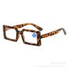 New literary and retro square reading glasses trendy men's and women's small square frame anti-blue reading glasses frame