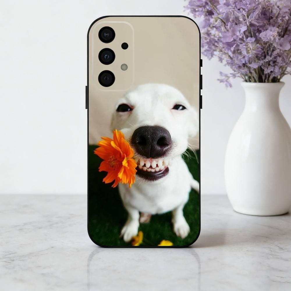 F-Funny A-Animal D-Dog-G Phone Case For Samsung Galaxy A73,A72,A71,A70,A53,A52,A51,Soft Silicone Black Cover